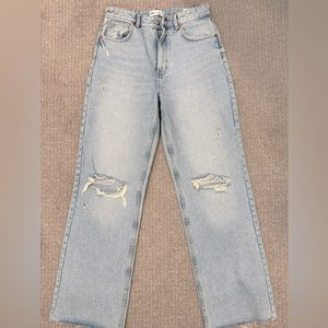 Zara Raw Hem 90s Style Jeans